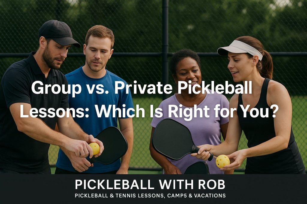 Group vs. Private Pickleball Lessons: Which Is Right for You? 3 Group vs. Private Pickleball Lessons: Which Is Right for You?