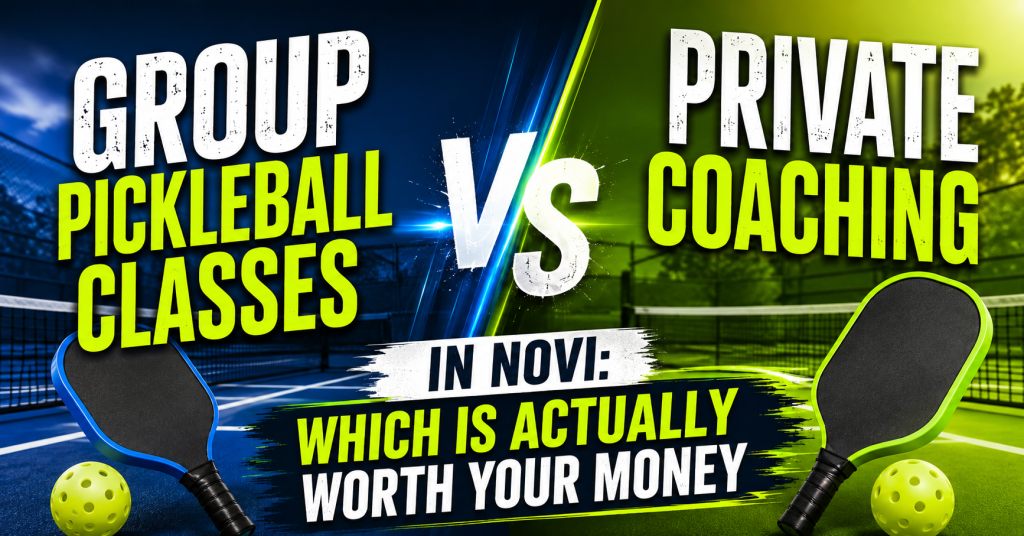 Group vs. Private Pickleball Coaching in Novi: Which Is Actually Worth Your Money? 1 b85c5908 fd26 4d33 9cb8 dacf74080125